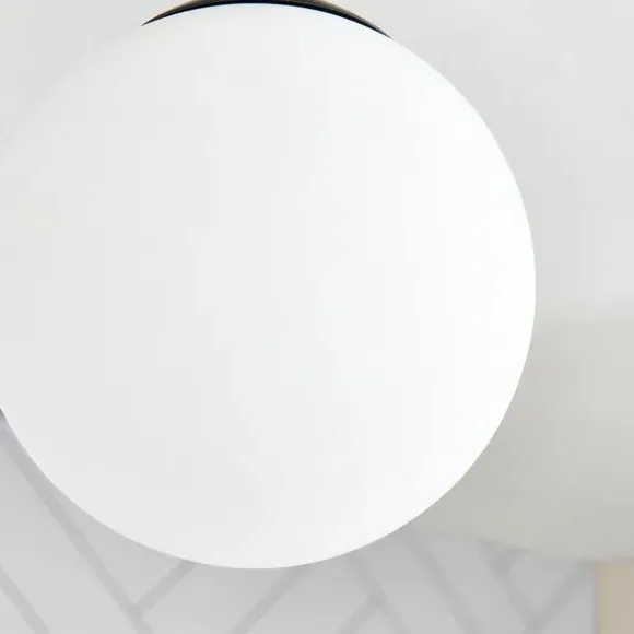 Flush Ceiling Light with IP44 Rating - Black