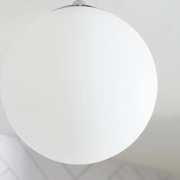 Flush Ceiling Light with IP44 Rating - Chrome
