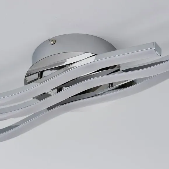 Flush Ceiling Light with LED - Chrome