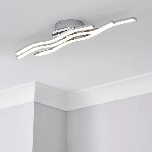 Flush Ceiling Light with LED - Chrome image