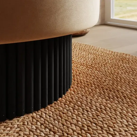 Fluted Occasional Chair - Caramel, Velvet