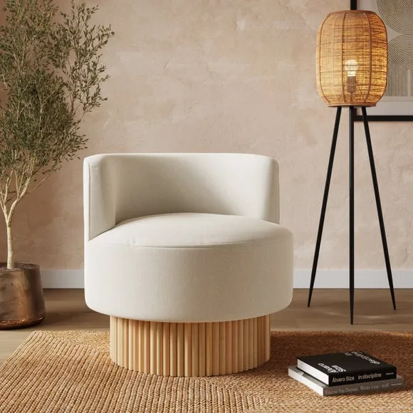 Fluted Occasional Chair - Natural, Flatweave image