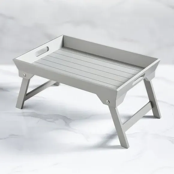 Foldable Breakfast Tray - Light Grey