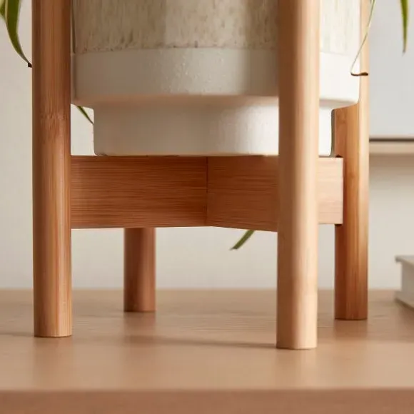 Foldable Plant Stand - Natural, Bamboo