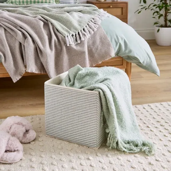 Foldable Storage Box - Grey, Rope image