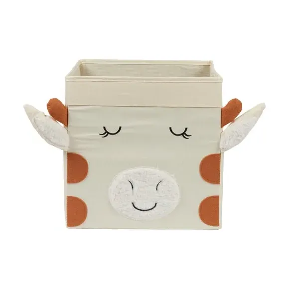 Foldable Storage Box with Handles - Cream, Felt
