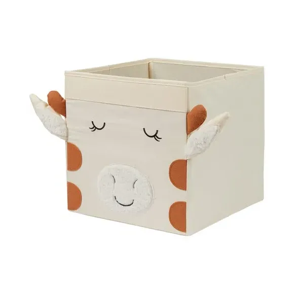 Foldable Storage Box with Handles - Cream, Felt