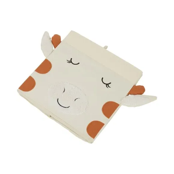 Foldable Storage Box with Handles - Cream, Felt