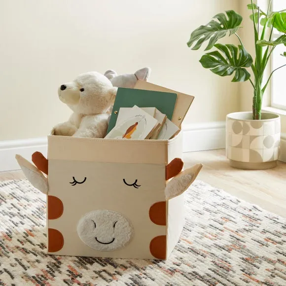 Foldable Storage Box with Handles - Cream, Felt image