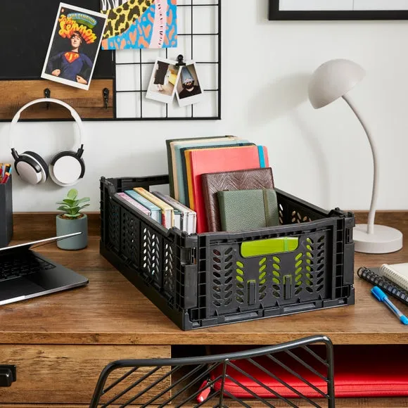Foldable Storage Crate - Black image
