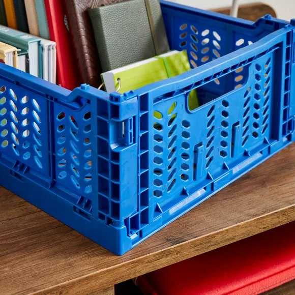 Foldable Storage Crate - Blue