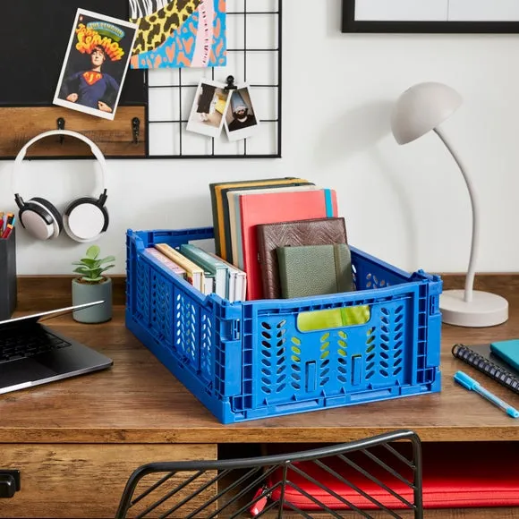 Foldable Storage Crate - Blue