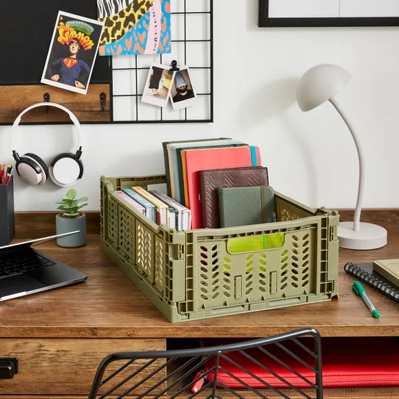 Foldable Storage Crate - Green