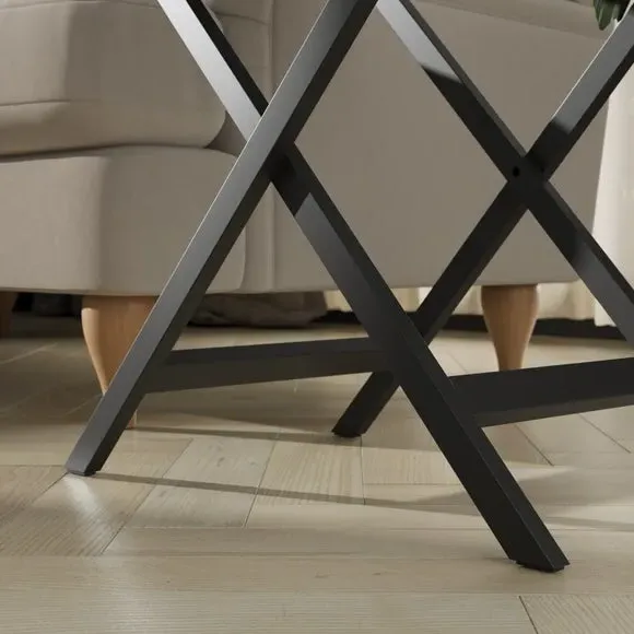 Foldable Tray Table with Removable Top - Black