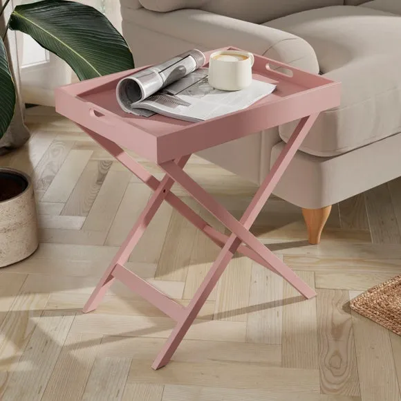 Foldable Tray Table with Removable Top - Blush