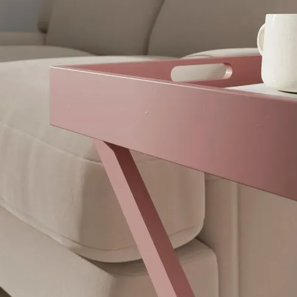 Foldable Tray Table with Removable Top - Blush