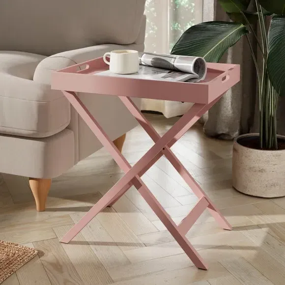 Foldable Tray Table with Removable Top - Blush