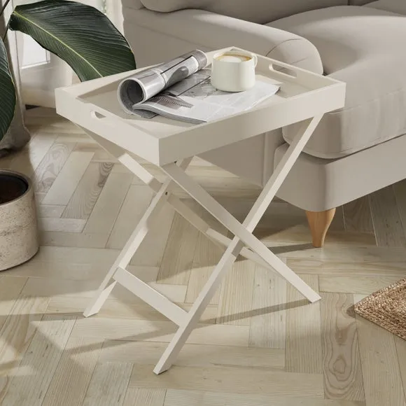 Foldable Tray Table with Removable Top - Stone