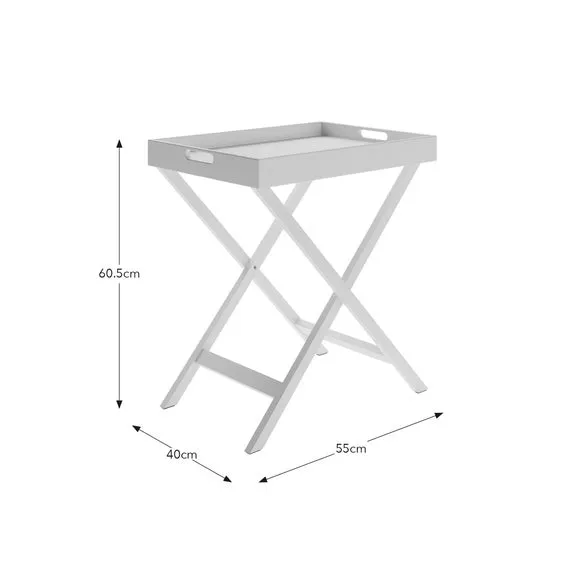 Foldable Tray Table with Removable Top - Stone