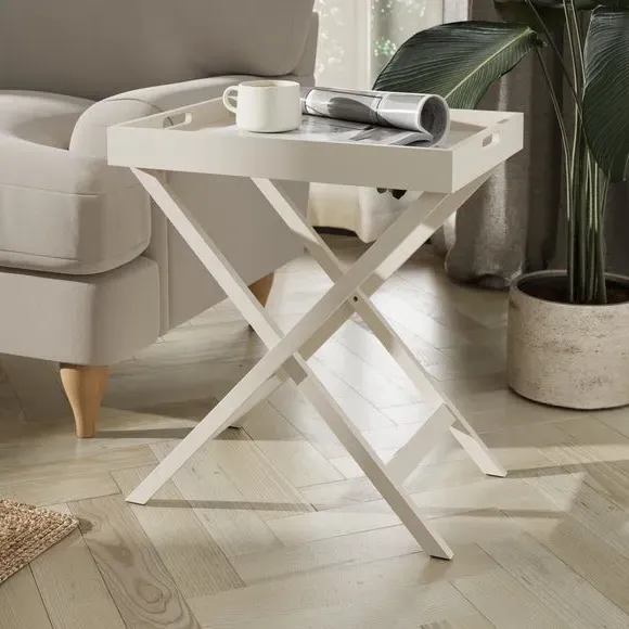 Foldable Tray Table with Removable Top - Stone