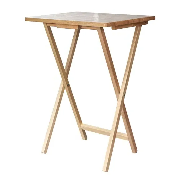 Foldable TV Table - Natural, Rubberwood image