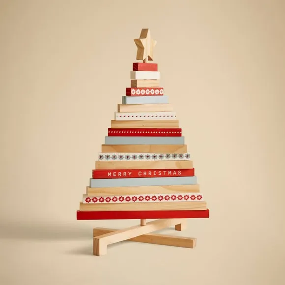 Folding Christmas Tree - Multicolor, Wood