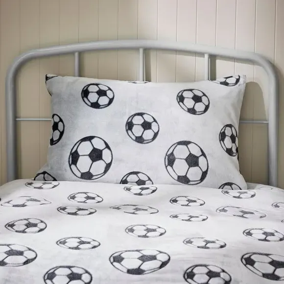 Football Duvet Cover Set - Black, Fleece