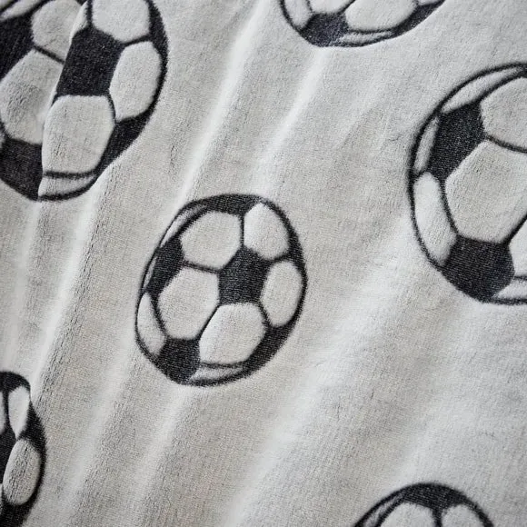 Football Duvet Cover Set - Black, Fleece