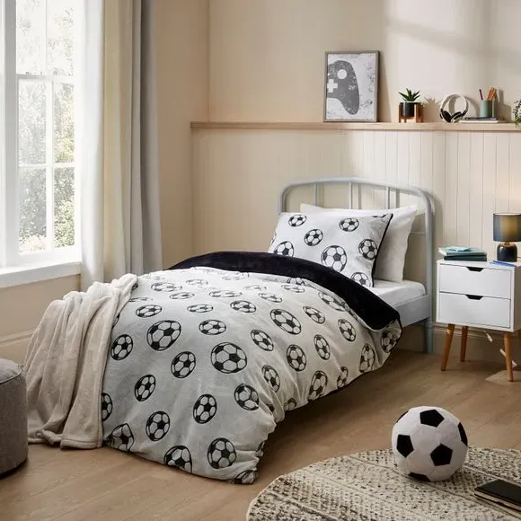 Football Duvet Cover Set - Black, Fleece image