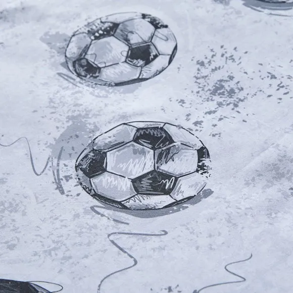 Football Duvet Cover Set - Grey, Polycotton