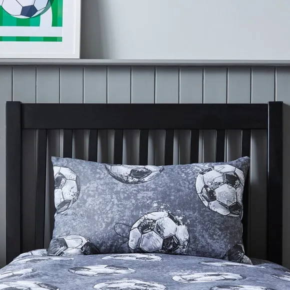 Football Duvet Cover Set - Grey, Polycotton