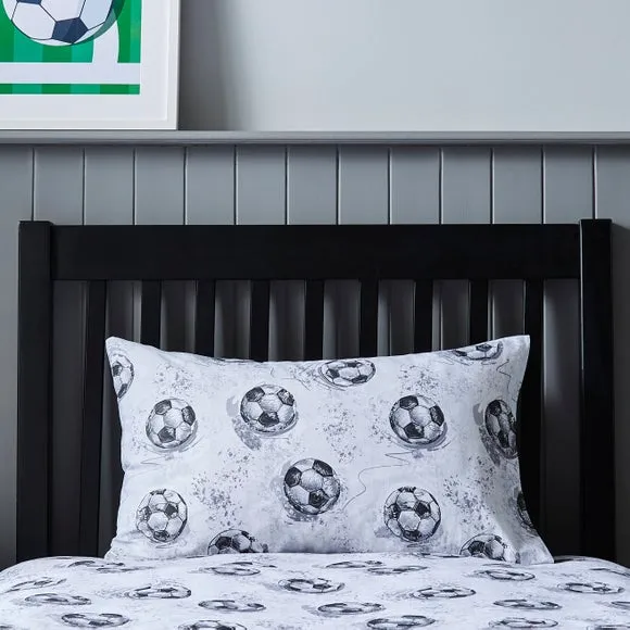 Football Duvet Cover Set - Grey, Polycotton