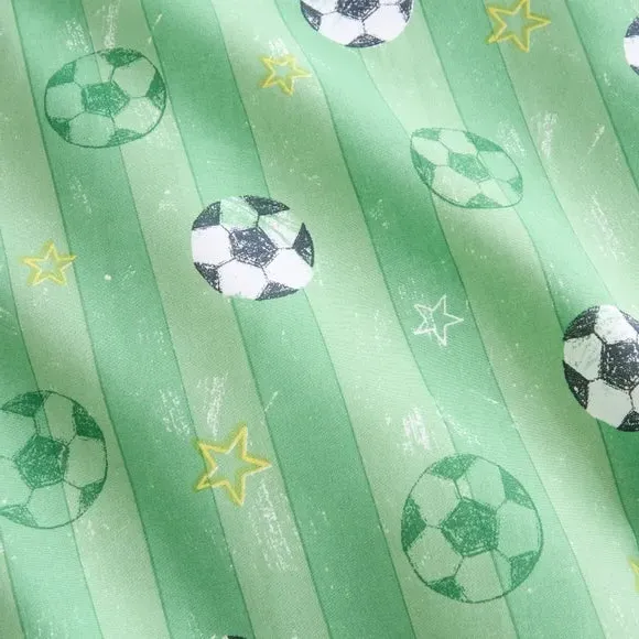 Football Pitch Duvet Cover Set - Green, Cotton