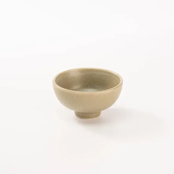 Footed Dip Bowl - Green, Stoneware