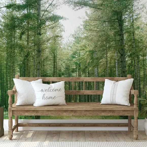 Forest Wilderness Wall Mural - Green, Non-Woven