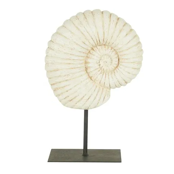 Fossil Shell Ornament on Stand - Natural, Resin image