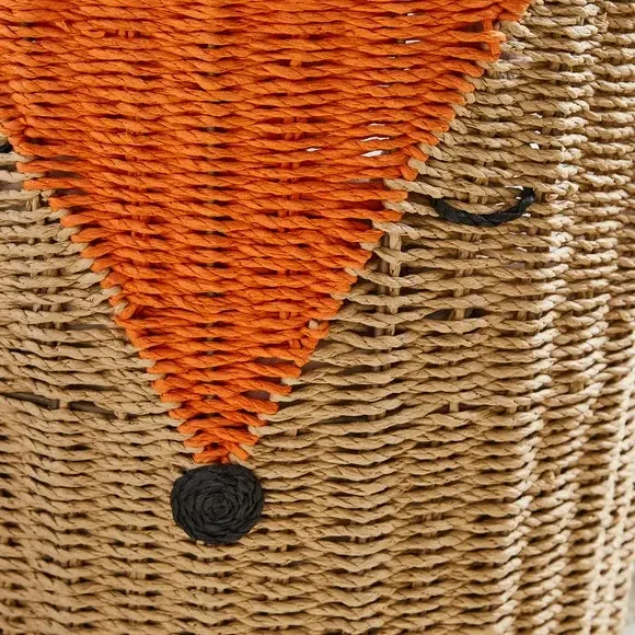 Fox Storage Basket with Handle - Natural, Paper
