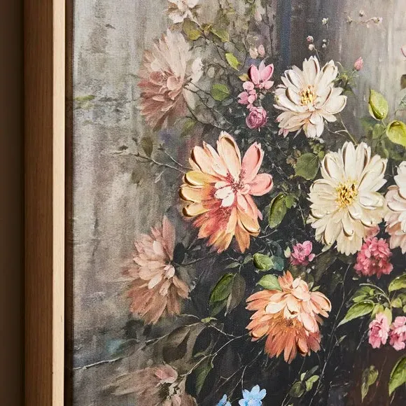 Framed Canvas Art - Multicolor, Hand-Painted