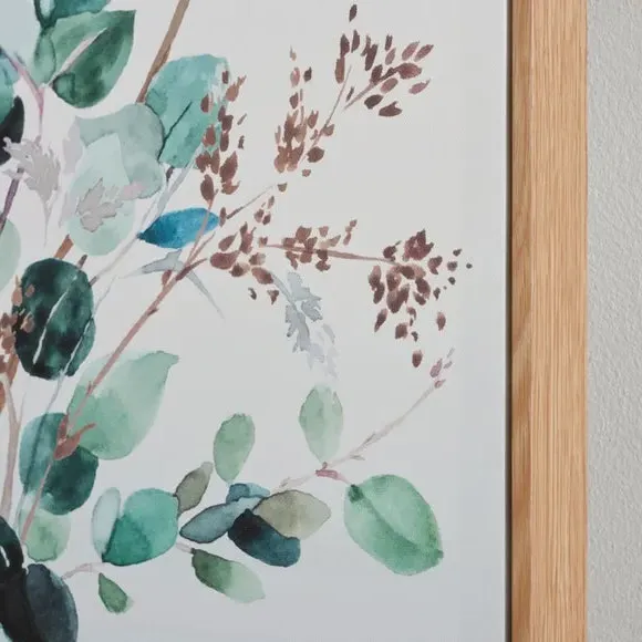 Framed Canvas Print - Blue, MDF