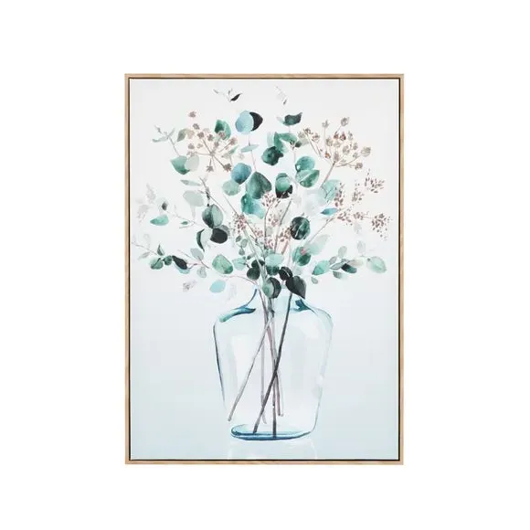 Framed Canvas Print - Blue, MDF