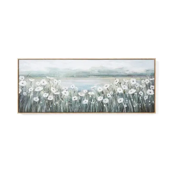 Framed Canvas Print - Blue, Moorland Landscape
