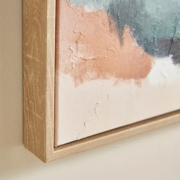 Framed Canvas Print - Multicolor, Abstract