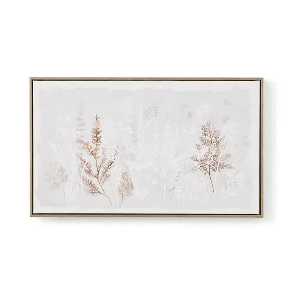 Framed Canvas Wall Art - Multicolor, Dried Flowers