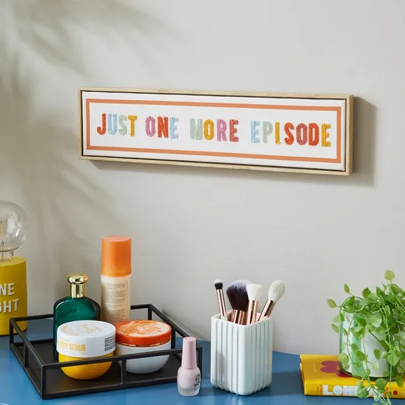 Framed Canvas Wall Art - Multicolor, Embroidered image