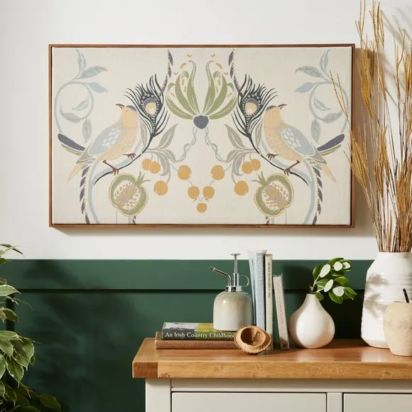 Framed Canvas with Embroidery - Natural image