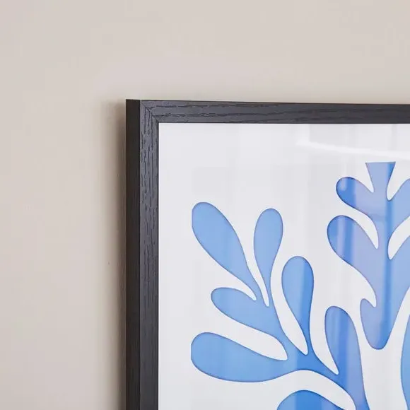 Framed Print Fauvisme Art - Blue, Botanical
