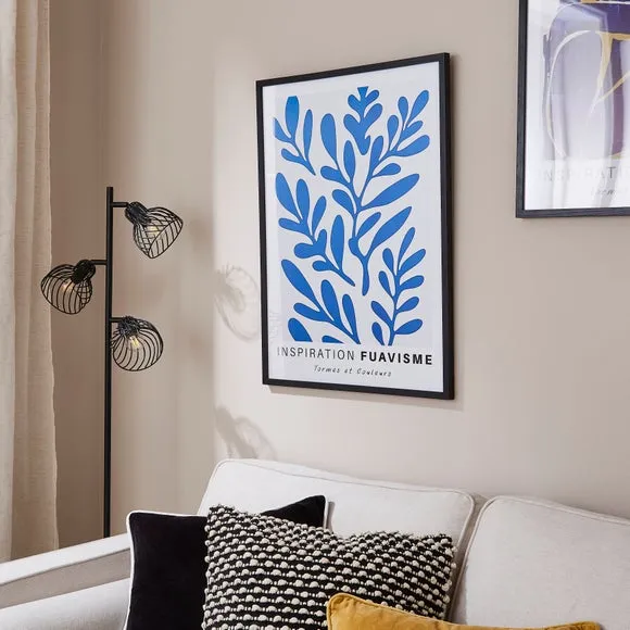 Framed Print Fauvisme Art - Blue, Botanical image