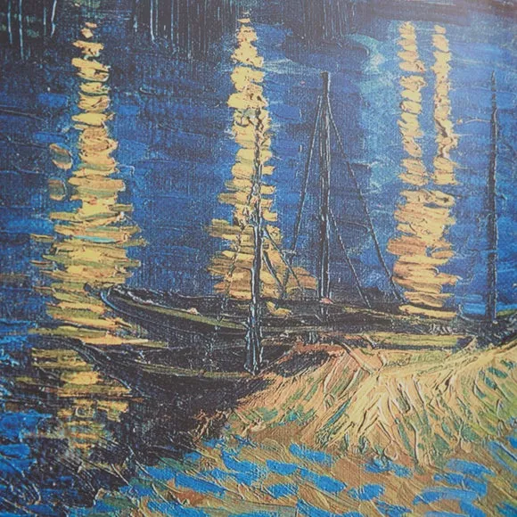 Framed Print Night at the Rhone - Black Frame