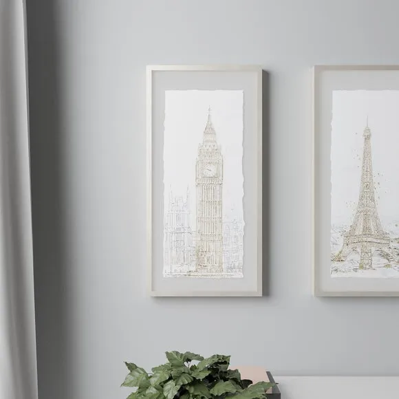 Framed Print with Gold Effect - Champagne Frame image