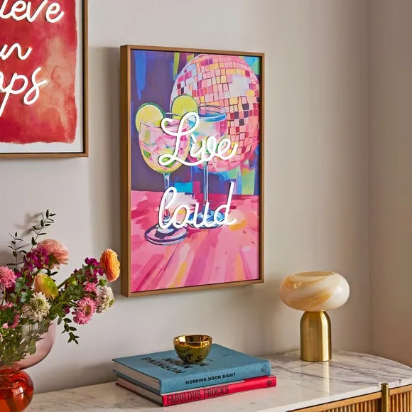 Framed Print with Neon Light - Multicolor image
